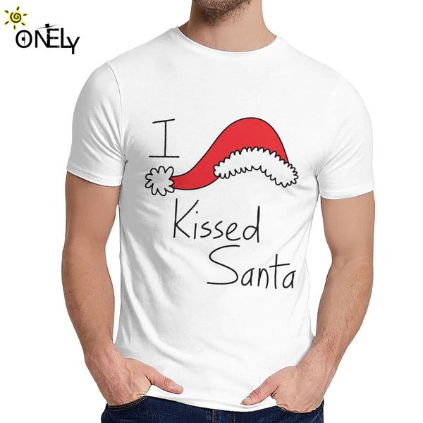 

человек t-рубашка рождество i kissed santa baby graphic человек o-образный вырез хип-хоп tee shirt спорта толстовка с капюшоном толстовка