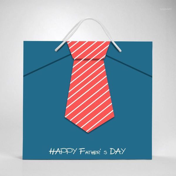 

10pcs/lot new developed necktie design cardboard paper shopping bag paper gift bag for father's day gift packaging1