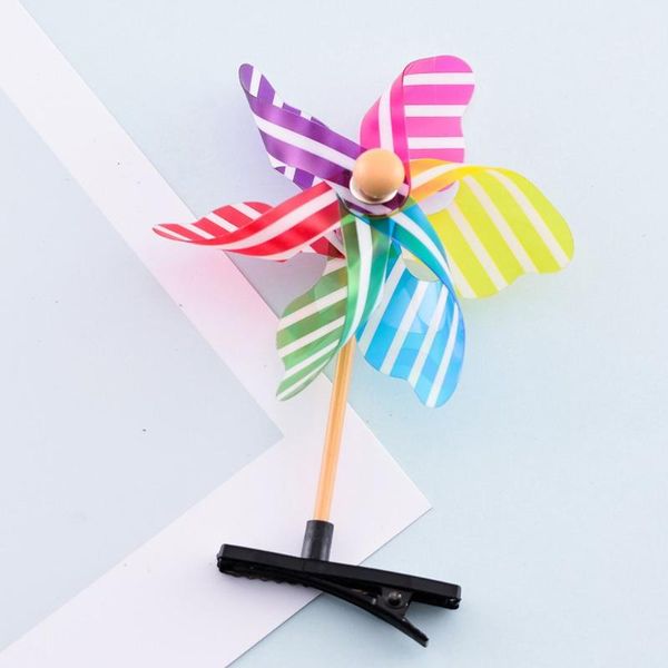 

cute creative big windmill selling cute artifact children hairpin small fresh simple personality beautiful, Brown