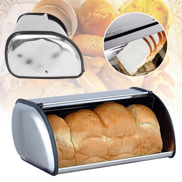 

ttlife stainless steel durable bread box for l bakery storage box home kitchen supplies seasoning bread storage container1