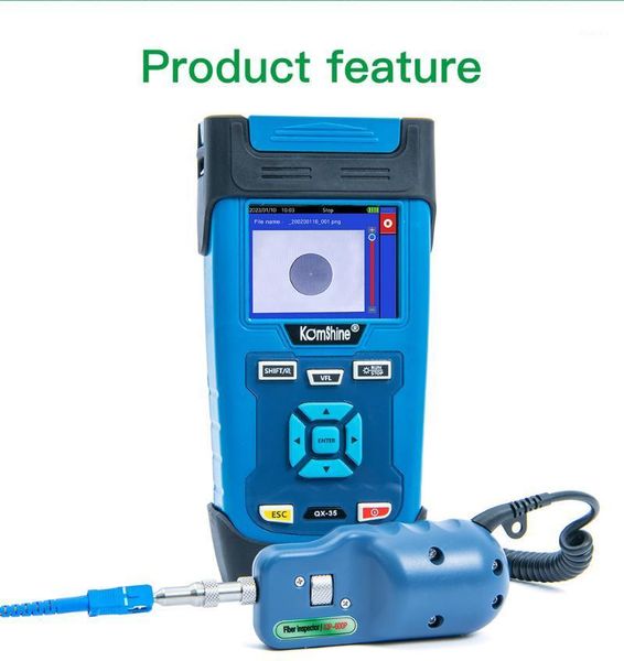 

fiber optic equipment fttx maintance sm otdr komshine qx45 1310/1550nm 32/30db built in 10mw vfl, inspection probe is optional1