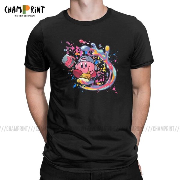

sport funny kirby is a true artist t-shirt men t shirts nostalgia childhood act game short sleeve tee shirt new arrival clothing
