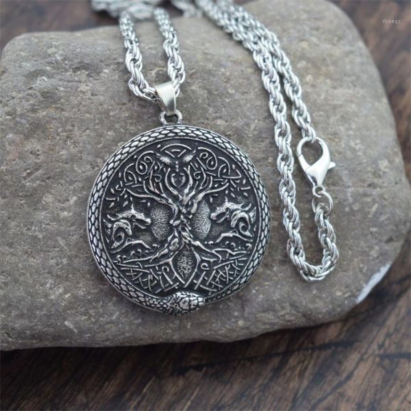 Anhänger Halsketten 12 Stück Baum des Lebens Wolf Schlange Halskette Ouroboros Wikinger Talisman Nordischer Weltschmuck