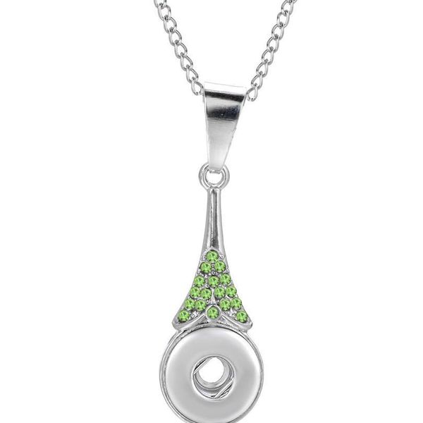 

12mm diy snap jewelry water drop charms snap pendant necklace fit 12mm snap buttons fashion acc bbytmg, Silver