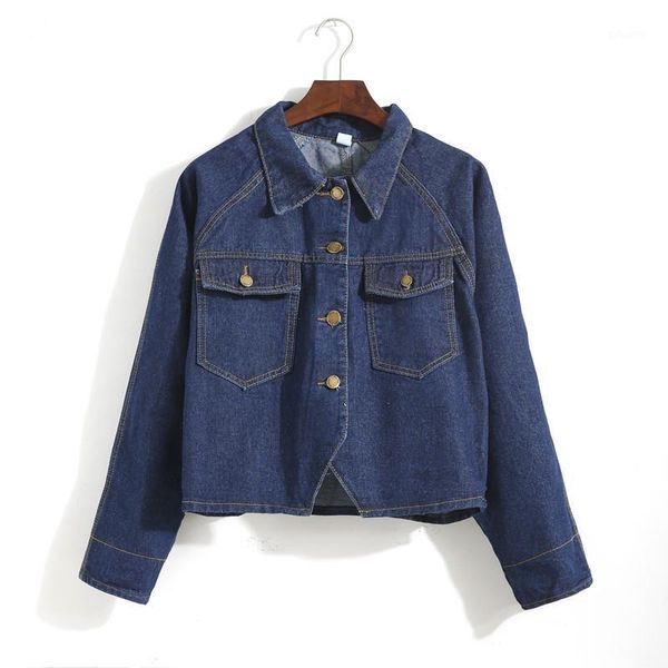 

women denim jackets basic coat autumn winter female classic blue casual short demin jacket women loose cowboy outerwear coats1, Black;brown