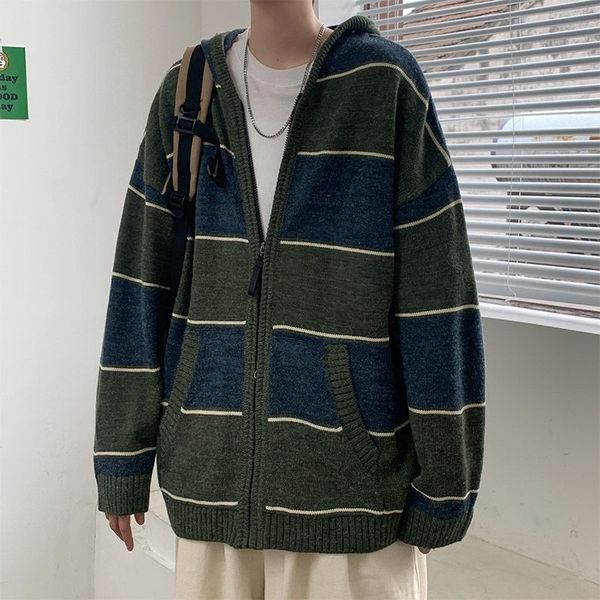 

2021 autumn and winter arrivals men's jersey thickened with hoodie youth cardigan yellow better pox5, White;black