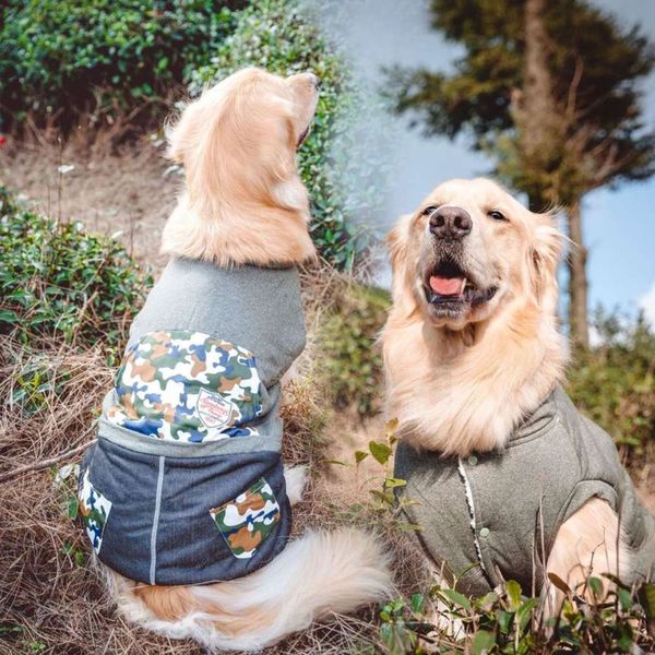 

petstyle pet camouflage big medium large golden dog thick warm clothing