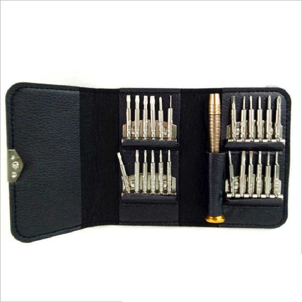 

joylive 25 in 1 screwdriver set multi-function repair tool with leather case for mobile phone computer notebook digital