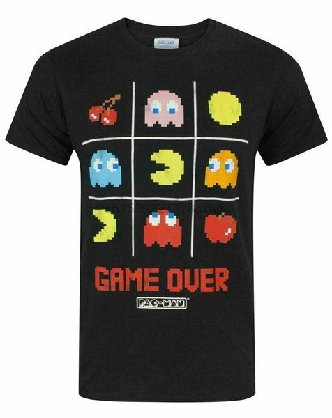 

pac-man game over men official tic tac toe retro character t-shirt sport hooded sweatshirt hoodie