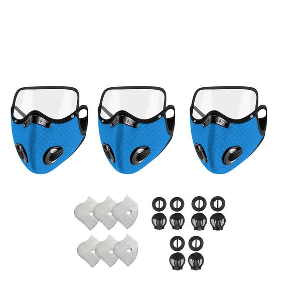 

pm2.5 breathable mouth mask protection face mask with eyes shield detachable removable dustproof windproof facemask cover wmtkwo