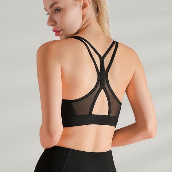 

gym clothing sports bra bralette crop women yoga active running athletic push up walking pad wear tank tube underwear1, White;black