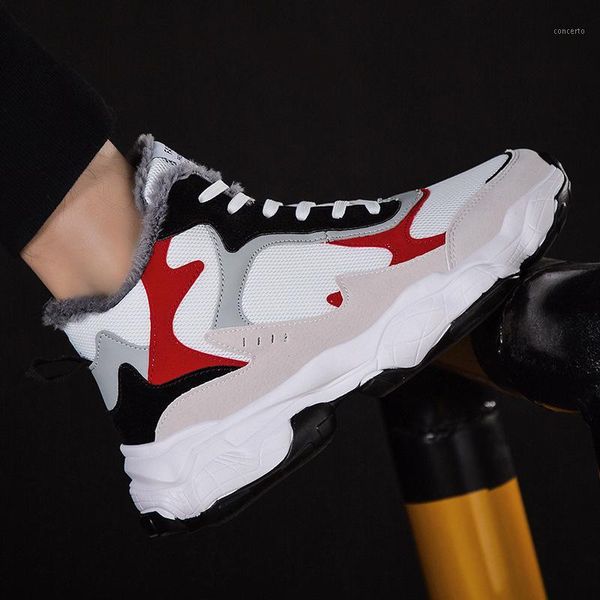 

m- autumn and winter thick-soled cotton shoes students casual high-end trend fashion personality outdoor men's shoes1, Black