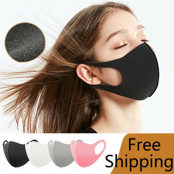 

anti-fog mask shipping anti dust face for adults breathable washable reusable dustproof ice silk cotton masks