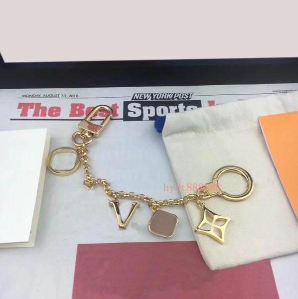 

metal drop oil key chain fashion car fashion key chain handbag accessories brand creative luxury key chain gift box, Silver