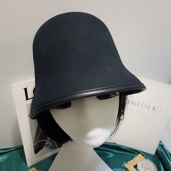 

women bucket hats fitted hats new fashion hat wool bucket cap casquette caps stingy brim hat winter bucket hats gorro, Blue;gray