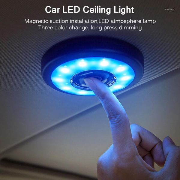 

led car interior reading light auto usb charging roof magnet auto day light trunk drl square dome vehicle indoor ceiling lamp1