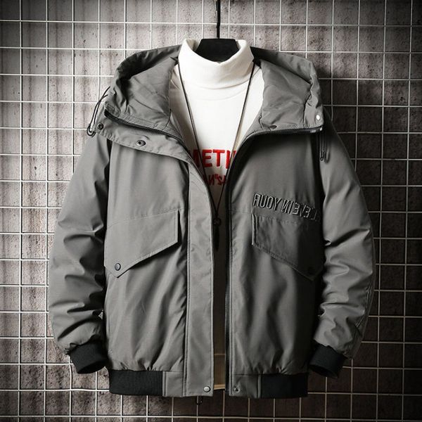 

autumn winter 2020 new korean loose trend down cotton padded jacket men's, Black