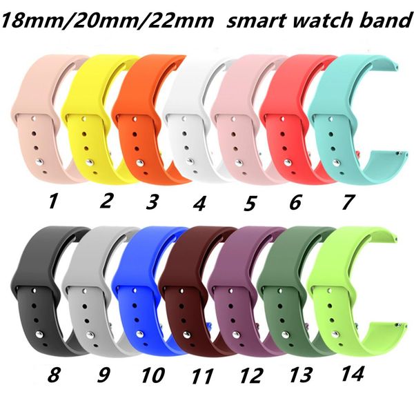 

watch band bracelet for amazfit bip silicone 20 22mm colorful belt for samsung galaxy watch active 42mm 46mm gear s2 s3 watch straps