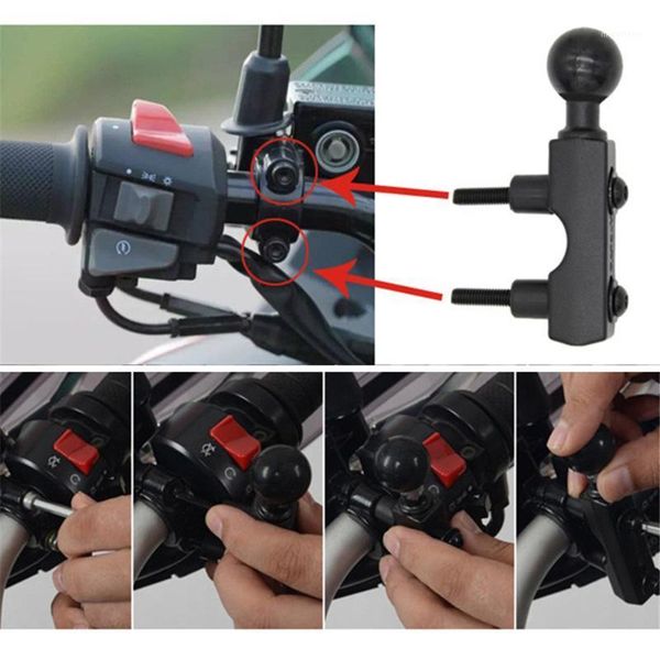 

1" ball motorcycle handlebar mount base u bolt hoop bracket kit for phone holder motorcycle support seat long ball joint parts1