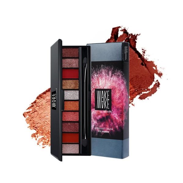 

10 colors eyeshadow palette makeup shimmer matte glitter eye shadow cosmetics palette