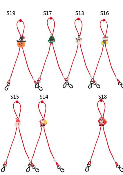 

christmas halloween children mask lanyard cartoon extension cord adjustable santa claus mask anti-lost neck lanyard sale new f92701
