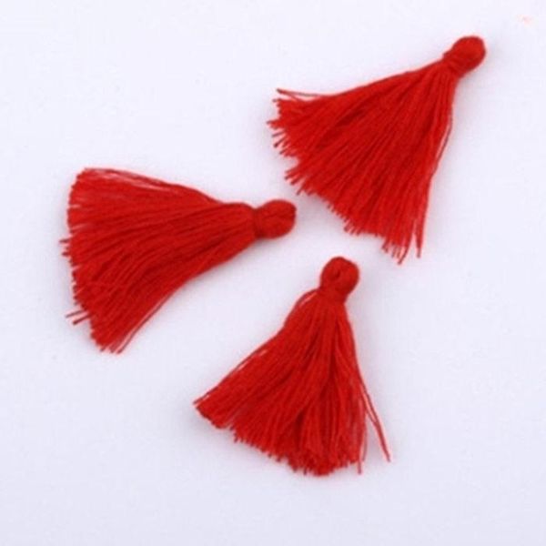 

100pc 3cm mini cotton thread fabric tassel diy pendant jewelry bracelet key making fringe trim craft tassels sewing accessories h wmtttf