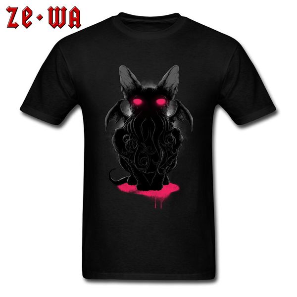 

уникальный tshirt cat chulhu топы тис сфинкс t shirt лето / осень 2018 года с коротким рукавом рубашки семьи оптовая спортивная с капюшоном