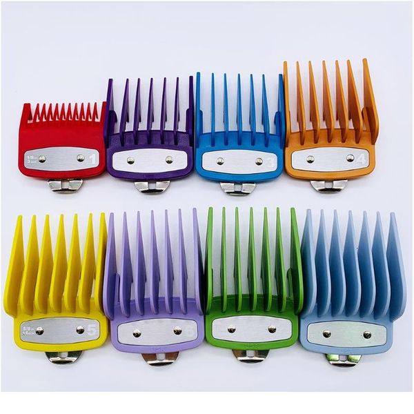 

8pcs professional cutting guide comb 3/6/10/13/16/19/22/25mm set replacement cutting tool kit q0kd 8pcs prof jllhax, Silver