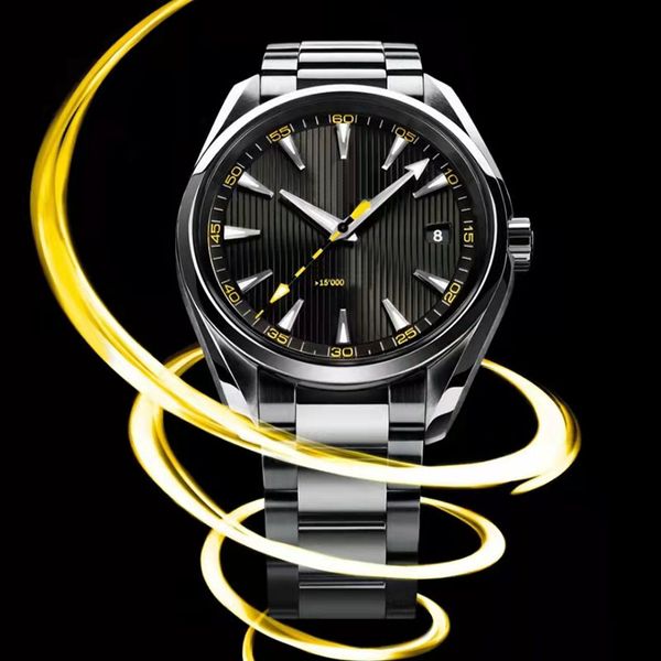 

2023 mens luxurys watch world time james bond 007 men automatic watches gauss mechanical movement skyfall watch steel wristwatches, Slivery;brown