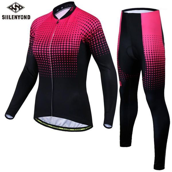 

racing sets siil autumn cycling suit women's wear slim casual wear1, Black;blue