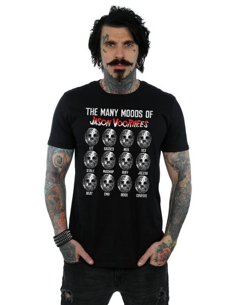 

friday 13th men's the many moods of jason voorhees new men's fashion short sleeve mens western style hoodie designers t shirts swe