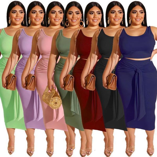 

plus size sets for women 5xl 2 piece set women summer 2019 black pink purple women outfits and skirt set two, Gray