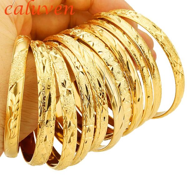 

fashion dubai bracelets jewelry gold color ethiopian bangles for women africa arab items wholesale wedding gift, Black