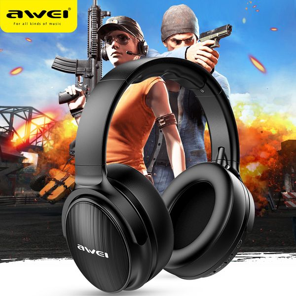 

awei a780bl bluetooth 5.0 music headset foldable gaming headphones wireless & wired design 15 hours talk time support tf card
