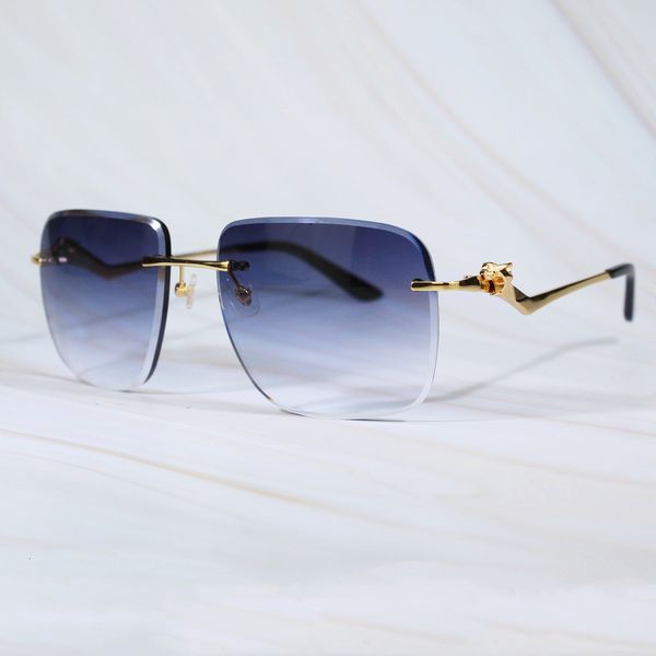 

2021 new trendy square sunglasses men women panther sun glasses frame classic design carter diamond cut eyewear uv protection shades d2ni, White;black