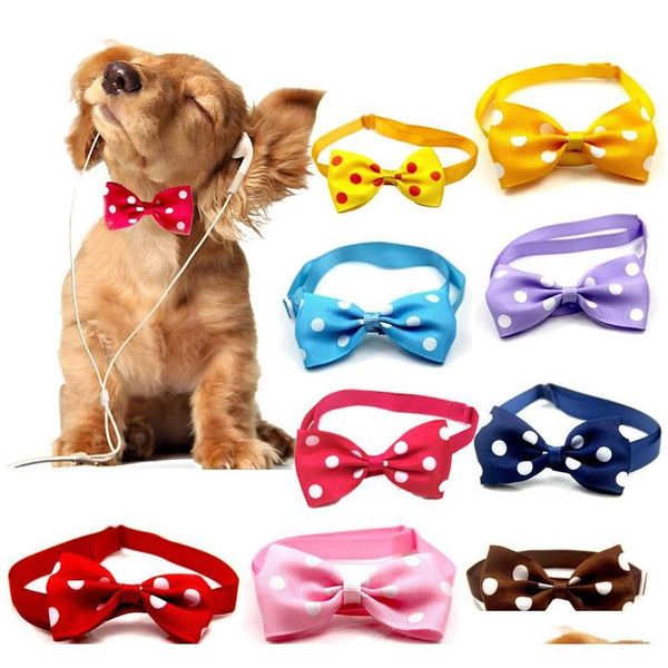 

lovely christmas holiday pet cat dog collar bow tie adjustable neck strap cat dog grooming accessories pet product supplies 2bfki