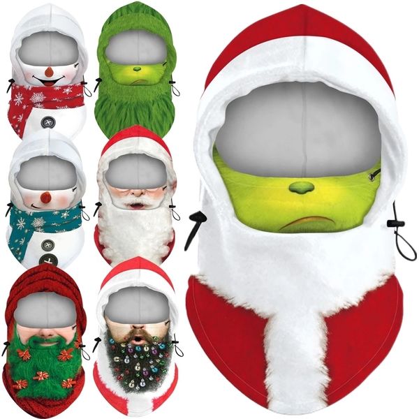 

christmas snowman santa claus cosplay costume hat balaclava hooded mask cap