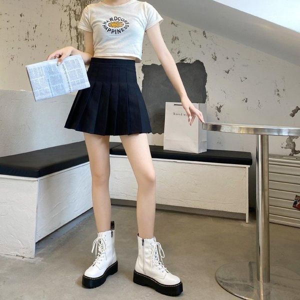 

women autumn boots chunky shoes 2020 womans platform leather zippers lace-up boots women's shoes botas de mujer female, Black
