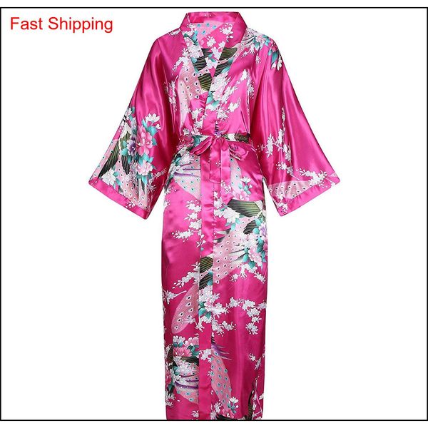 

gray women long printed robe floral&peacock bride bridesmaid dressing gown rayon sleepwear leisure kimono bathr jllrqf sinabag