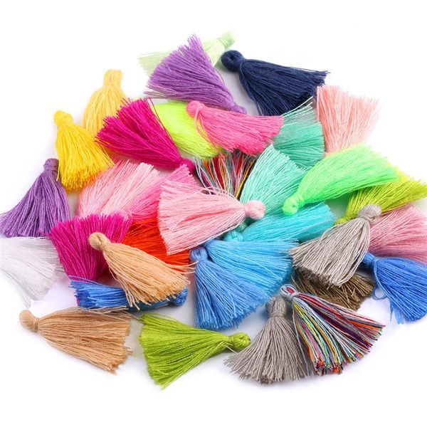 

100pcs color mini tassel fringe pendant diy craft supplies party cotton tassel trim garments curtains jewelry decor material h bbyspa