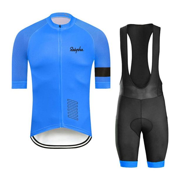 

racing sets raphaful 2021 pro summer cycling jersey set breathable team sport mtb bicycle men short sleeve clothing, Black;blue
