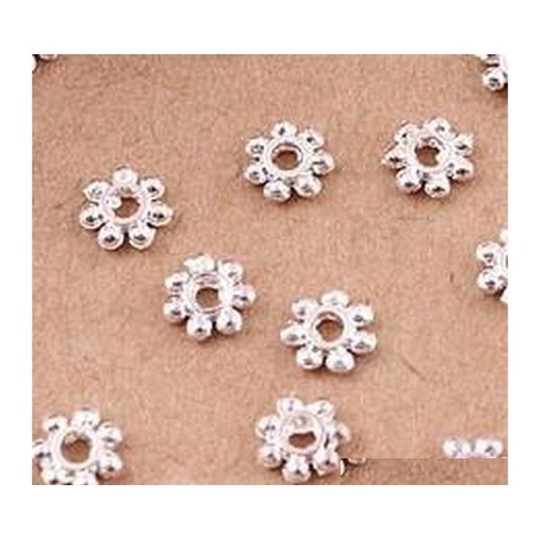 

2000pcs/lot silver plated daisy spacer beads spacers 4mm jewelry findings & components jewelry diy sell zxddp, Bronze;silver