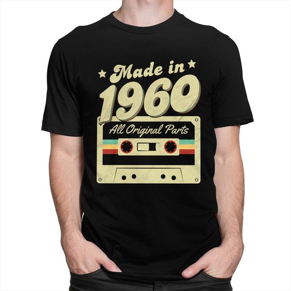 

спорт retro made in 1960 t shirt мужчины с коротким рукавом все оригинальные детали шестидесятый день рождения подарок tee топы мода 100% хл