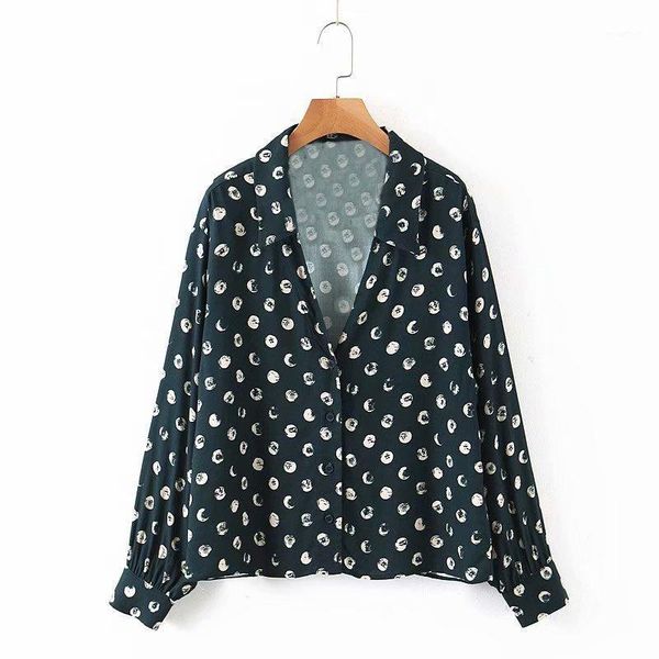 

xz40-2222 european and american fashion printed shirt1, White