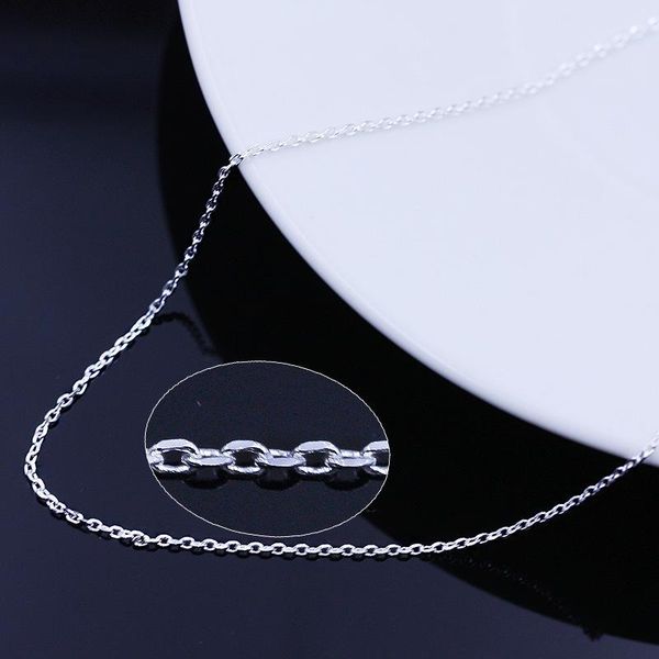 

chains re wholesale 1pc women silver color 45cm 70cm o chain necklace jewelry girl pendant accessories k34