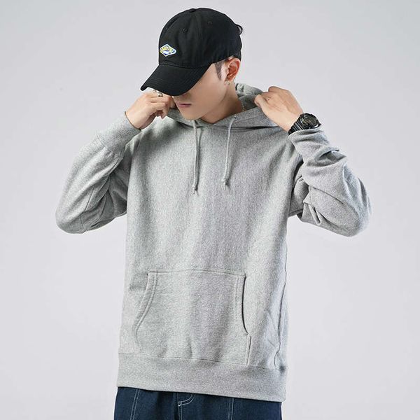 

solid color men's spring 2020 loose trend versatile lovers' hoodie autumn and winter, Black