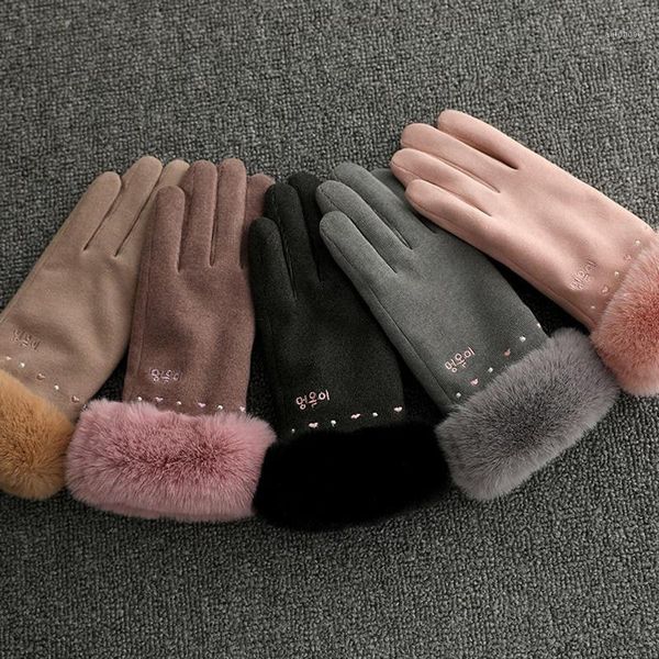 

five fingers gloves 1pc womens fashion winter outdoor sport warm autumn cotton1, Blue;gray