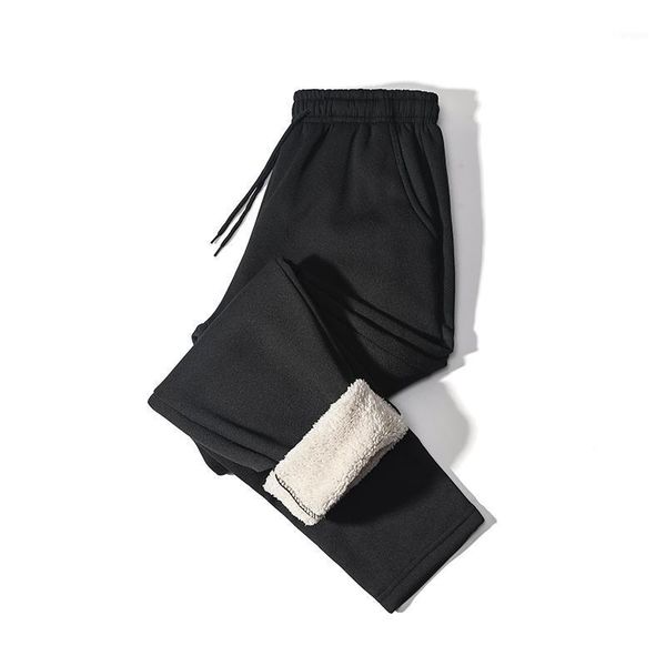 

men's winter pants classic brand sweatpants super warm thick pants cashmere trousers for men fleece male long outdoors men1, Black