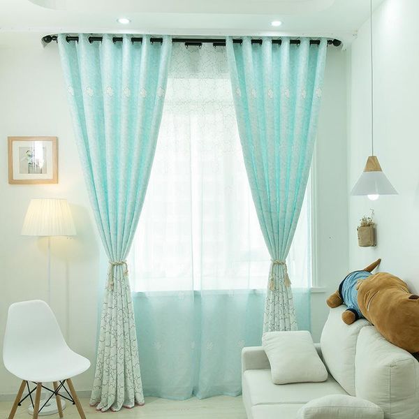 

modern warm printing princess pink blue green curtains for bedroom floral cartoon curtains for living room bedroom dining room1