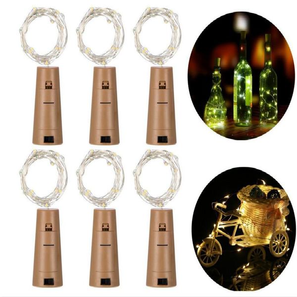 

1m 2m 20 led гирлянда медный провод corker струнный fairy night lights стеклянная бутылка новый год рождество рождественская елка украшения